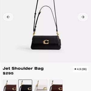 Coach Black and Gold Jet Shoulder Bag